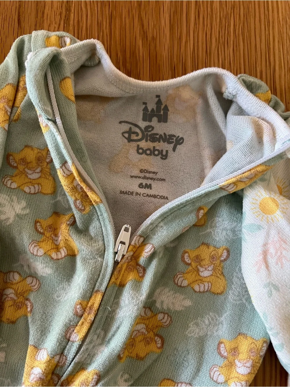 Disney Baby Lion King Simba 2-Pack Footie Pajamas Sleepers 6M Sage Green